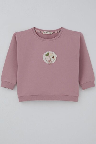 Breeze Devojčica, pletena majica sa cvetnim aplikacijama i amblemom, uzrast 2...