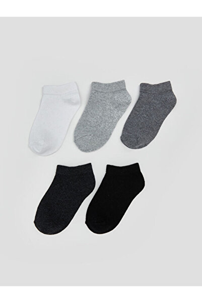 LC Waikiki Rmz Gi̇yi̇m Farkiyla Boys' Booties Socks 5-Pack