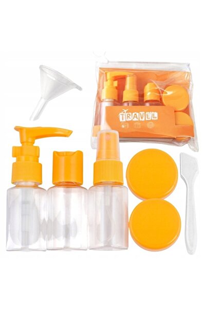 OEM 7-in-1 travel container and accessory set, orange