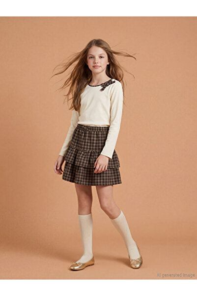 LC Waikiki Çelebi Store'dan Kaliteli Parçalar Beli Kordonlu Kareli İşlemeli K...