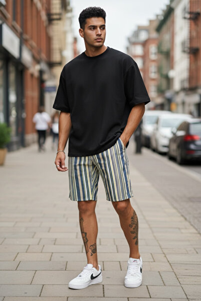 dehaine Men's casual checked Slim Fit trousers, 13124 Green