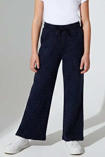 Breeze Devojčice pantalone Stone Štampano sa mašnom i čipkastim dodacima, uzr...