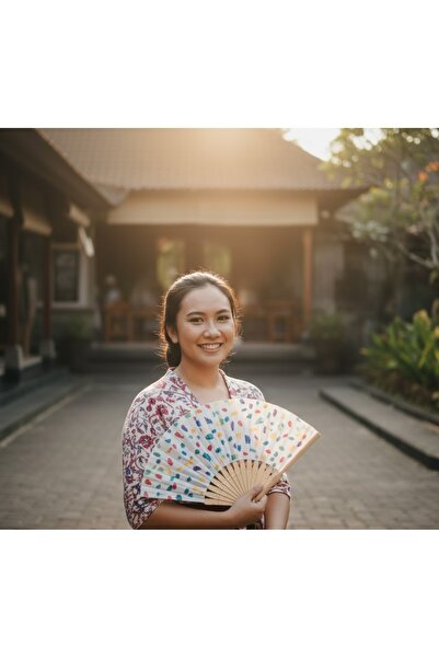 Kuzey Tacı Bambu Serisi Büyük Boy Geleneksel Bambu Yelpaze - Tekli Satış El Y...