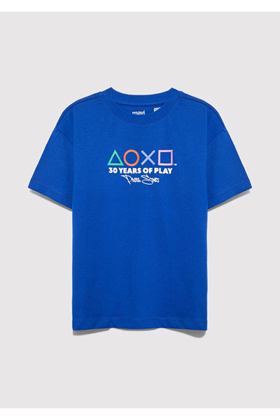 Mavi Παιδικό μπλουζάκι M6610422-70896 PlayStation με τύπωμα μπλε κοβαλτίου St...