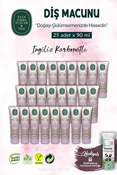 Eyüp Sabri Tuncer 29 Pcs Toothpaste 90 Ml, English Baking Soda and Rosie
