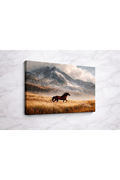 Mystic Goods Canvas Painting, Wild Horse in Mountain Landscape, Bedroom and L...