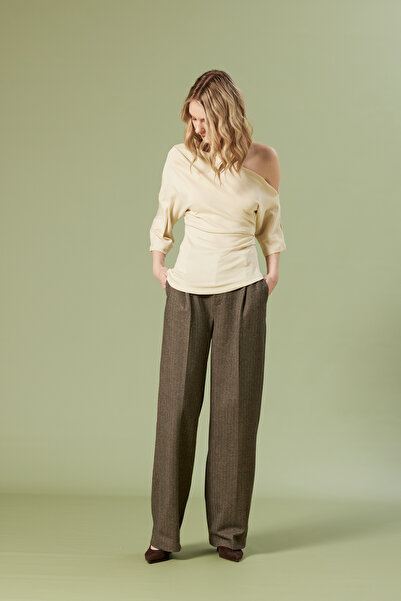 Nisan Drape Detail Asymmetric Top