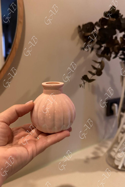 Gabmed Medikal ilaç tic. ltd. şti. Gab Elara Embossed Decorative Vase – Cream