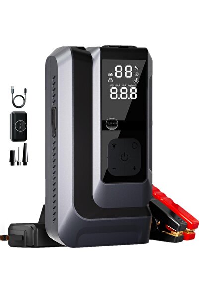 PREPARE 18.000 mAh Akım Korumalı Akü Takviye Cihazı ve Lastik Hava Kompresörü...