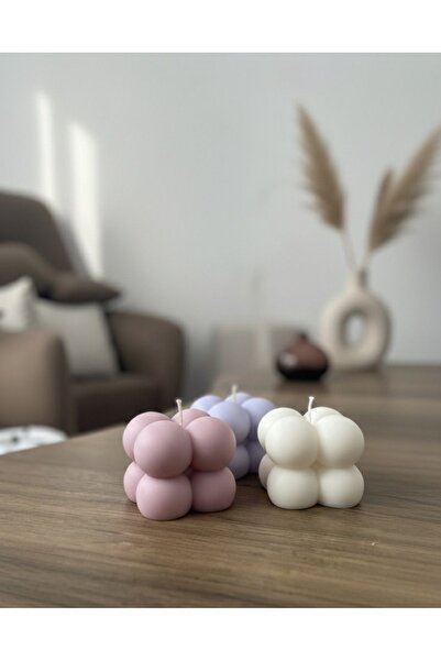 ORENACANDLE 3'lü MİNİ BUBBLE EL YAPIMI DOĞAL SOYA MUM (3*3 cm)