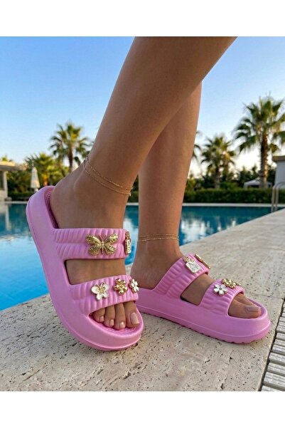 Ayhan Kundura شبشب شاطئ نسائي مريح مرصّع بالأحجار ديلي شبشب