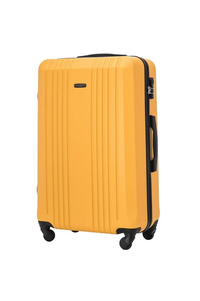 WINGS BRAND Wings KESTREL 28" Large Suitcase, Yellow, ABS+, 4-Wheel Spinner
