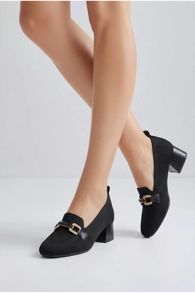 Alphus Vollex Block Heel Women's Knitwear Shoes