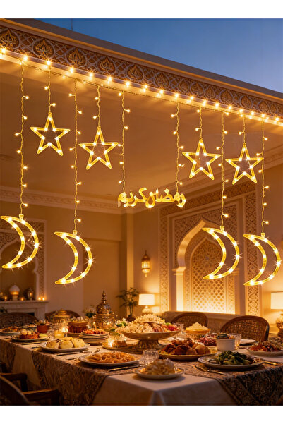 Generic Ramadan Lights, Star Moon String Lights, 8 Lighting Modes Lights for ...