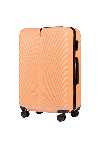 WINGS BRAND Wings SWAN Large 28" Suitcase - Peach, Durable ABS+, Lock System