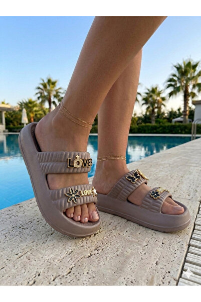 Ayhan Kundura شبشب شاطئ نسائي مريح مرصّع بالأحجار ديلي شبشب