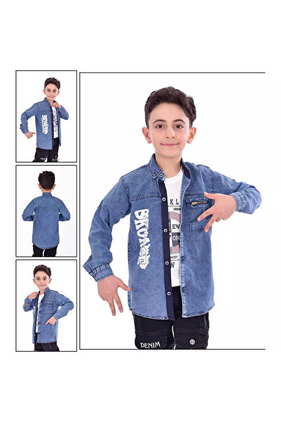 CUBBUX Boy's Denim Denim Shirt