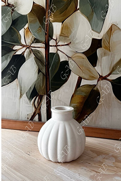 Gabmed Medikal ilaç tic. ltd. şti. Gab Elara Embossed Decorative Vase – Cream