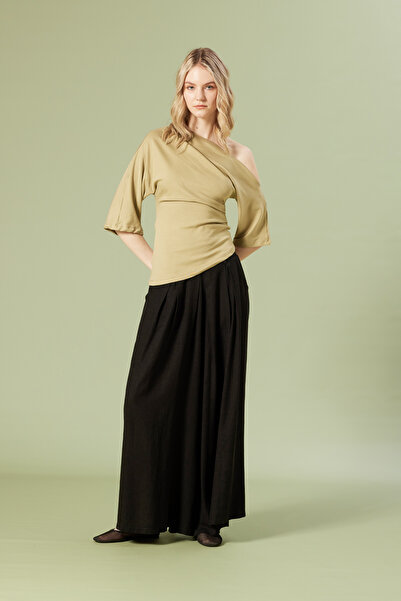 Nisan Drape Detail Asymmetric Top
