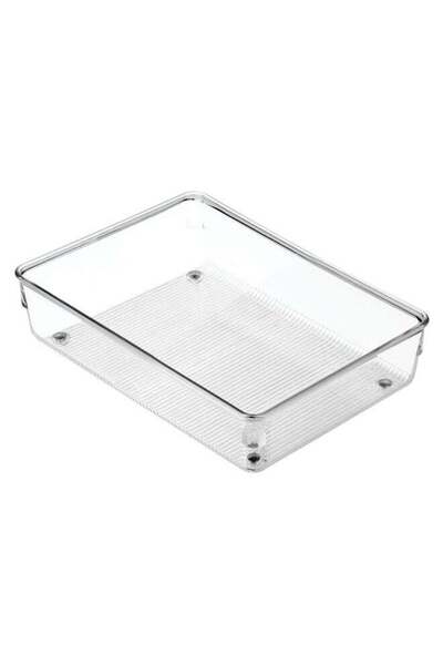 Interdesign طقم منظم أدراج من قطعتين، شفاف من لينوس، 15.24/22.86/5.33 سم