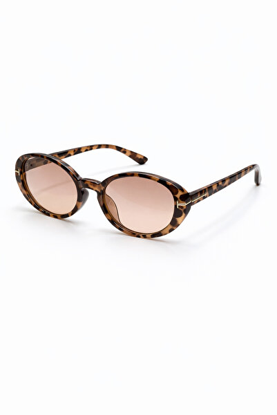 CLAREX Rachel Leopard Mink Retro Oval Sunglasses – Uv400 Protection Eyewear