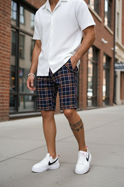 dehaine Pantaloni sucrti casual pentru barbati, in carouri, slim fit, 13161 B...