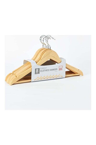 Home Box Forest Wooden Hangers - Set of 8 Brown 23 x 44.5 cm