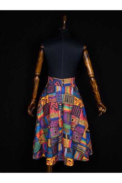 Sihirli Düğmeler Flared Skirt