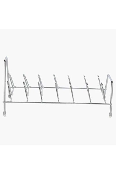 Home Box Plate Rack Silver 25.5x12x12.5