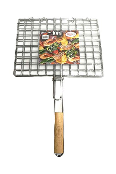 Beta Stainless Steel Barbecue Grill Silver/Brown 37 x 34