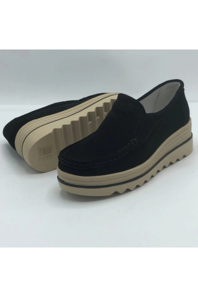 HABBIBI Pantofi Casual Piele Naturala Intoarsa Laura Negru