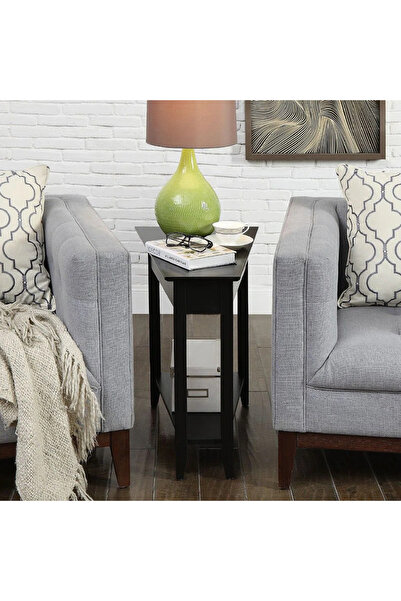 Poyraz Furniture Accessory Raflı Yan Sehpa, Salon, Antre, Hol, Ahşap, Şık, Mo...