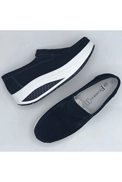 HABBIBI Pantofi Casual Piele Naturala Intoarsa Lorena Albastru