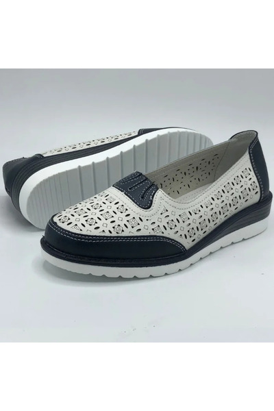 HABBIBI Lorina White Genuine Leather Casual Shoes