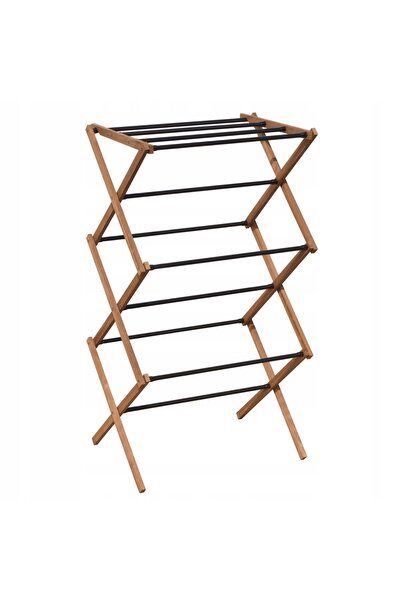 KADAX Vertical Folding Wooden Balcony Clothes Dryer