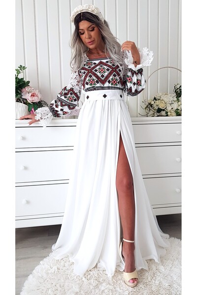 Voguesta Rochie lungă de ocazie Symo albă