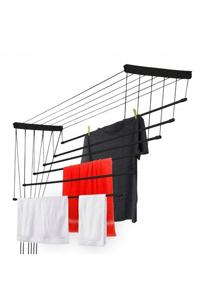 KADAX Ceiling-Mounted Clothes Dryer with 6 Bars for Bathroom and Balcony 160cm