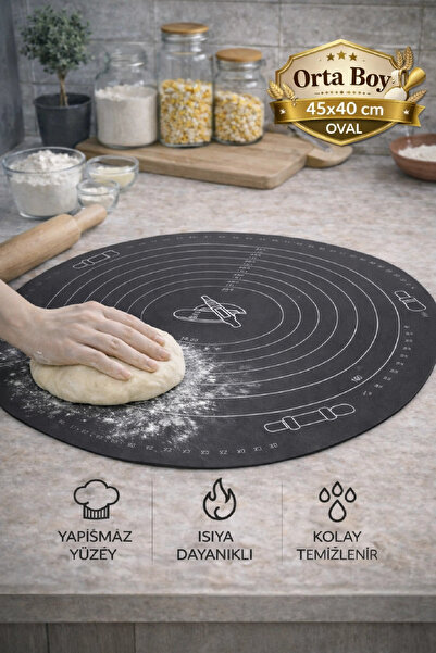 Berdina Home سجادة عجين سيهاي بيضاوية الشكل من السيليكون مقاس 45×40 سم، غير ل...