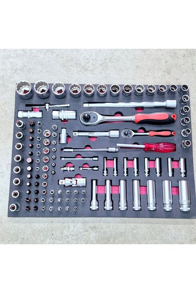 HAKTOR Rico Professional Full Set 243 Piece Socket Screwdriver Pliers Sets in a Tool Cart