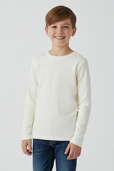 Breeze Dečija majica dugih rukava Osnovni 9-14 godina, krem