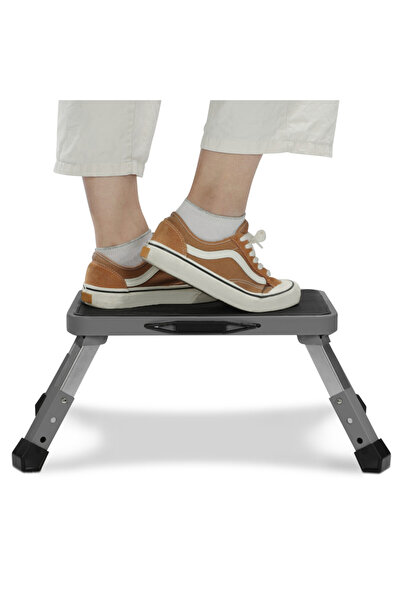 Navaris adjustable folding chair, 3 heights, non-slip platform, 61657.01