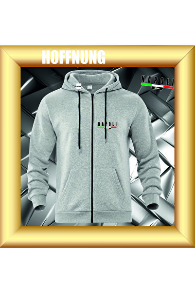 HOFFNUNG Unisex Cotton Lu Oversized Napoli Hoffning Printed Hooded Collar Com...