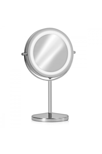 Navaris Oglindă cosmetică cu suport, iluminare LED, mărire 7x, reglabilă, 43104