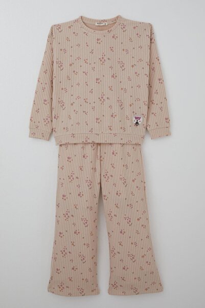 Breeze Girl's Trouser Suit Floral Print Pink Arma Accessory Detail 4-8 Years,...