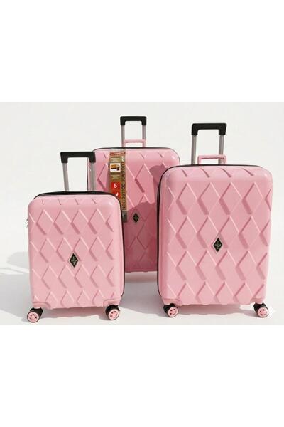 Celonia 0Trend PP Polipropilen Kırılmaz Kabin & Orta & Büyük Boy 3'lü Valiz S...