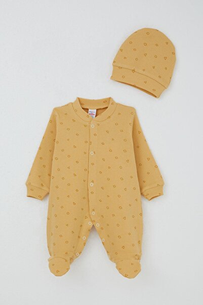 Breeze Baby Boy Booties Overalls with Tiny Geometric Patterns 0-9 Months, Mus...