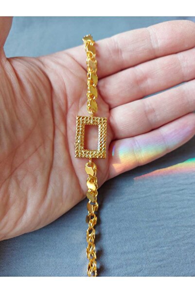 GEZERGOLD TAKI Gram kare külçe kalemli arpa zinicr künye bileklik