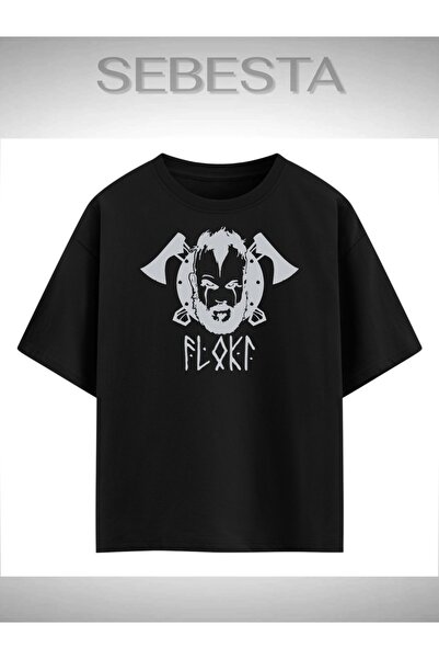 Sebesta Fashion تي شيرت فلوكى مطبوع بريميوم كبير الحجم