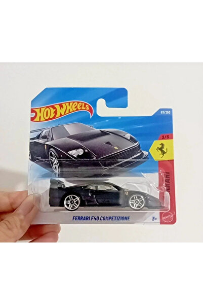 HOT WHEELS Ferrari F40 Competizione Siyah 1:64 Diecast Model Araba - Koleksiy...