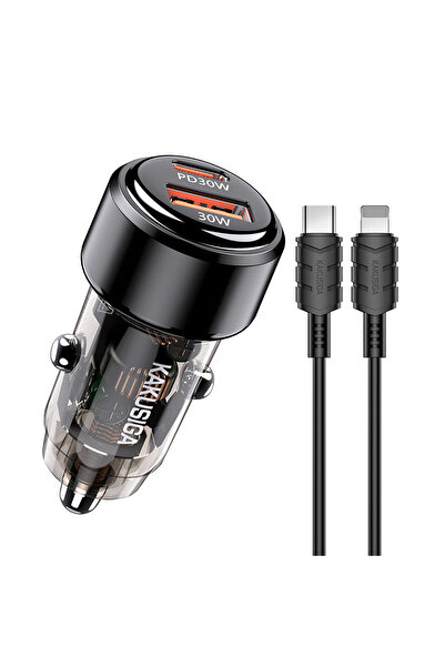 KAKU Incarcator Auto FastCharge Kakusiga KSC-1176 60W PD Dual USB Port cablu ...